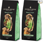 Load image into Gallery viewer, Catholic Coffee Sleeping St. Joseph | Decaf Dark Roast Ground Coffee – Clove &amp; Prune Notes | 12oz Bag – Peaceful Catholic Gift for Evening Reflection (Pack of 2)