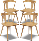 Load image into Gallery viewer, Poly &amp; BARK Mid Century Modern Enzo Dining Chair Solid Oak Wood Set of 4