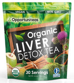 Load image into Gallery viewer, Opportuniteas Organic Liver Detox Tea Powder - Matcha Green Tea, Milk Thistle, Coconut Water, Spirulina, Ginger, &amp; Cinnamon - Boost Energy, Feel Better - Liver Care Support Supplement, Vegan, Non GMO