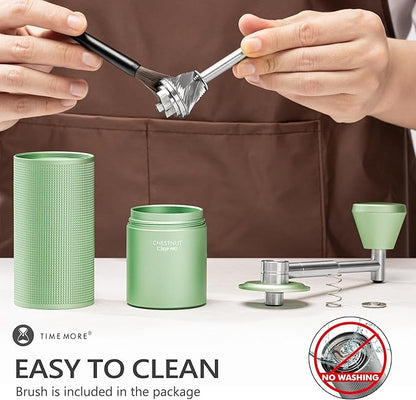 TIMEMORE Manual Coffee Grinder Chestnut C3 ESP Pro, Hand Coffee Grinder, Stainless Steel S2C Conical Burr Coffee Grinder with Foldable Handle, Adjustable Grind Setting for Espresso - Green