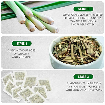 TeaDreamTea Lemongrass 400 Tea Bags - Supports Healthy Digestion - Premium Quality Herbal Tea - Caffeine Free Tea - Enjoy It Hot Or Cold Bulk Tea Bags with Refreshing Herbal TeaNeed