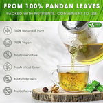 Load image into Gallery viewer, FreshDrinkUS, Premium 15 Pandan Leaf Tea Bags, 100% Natural &amp; Pure from Pandan Leaves. Loose Leaf Pandan Herbal Tea. Made with Natural Material Tea Bags. No Sugar, No Caffeine, No Gluten, Vegan. (15 Tea bags)