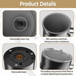 Load image into Gallery viewer, HAUSHOF Electric Milk Frother, 4-in-1 Milk Frother and Steamer, Large Capacity, Automatic Warm and Cold Foam Maker and Milk Warmer for Coffee, Latte, Macchiato, Cappuccino, Hot Chocolate, Black