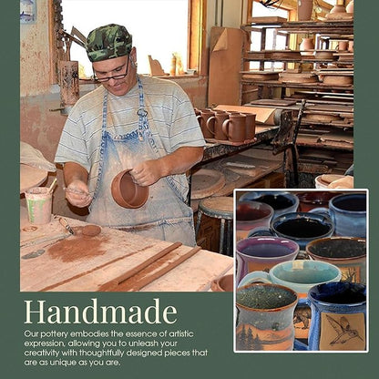 ALWAYS AZUL POTTERY Mug with Bear Design in Seamist - Handmade Ceramic Coffee Mug - Stylish and Unique Handcrafted Artistic Drinkware - Polished Clay Cups, Great for Coffee, Tea, and Art Lovers