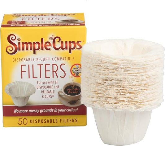 Disposable Filters for Use in Keurig® Brewers (50 pack) - Simple Cups -Use Your Own Coffee