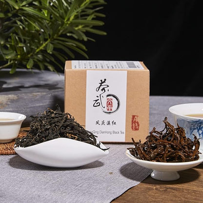 ChaWuWarmSun [A] FengQing DianHong Black Tea,3.5oz/100g,YunNan Black Tea,Big Leaf Arbor Tea.