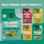 Load image into Gallery viewer, FGO Organic Spearmint Leaf Tea, 100 Count, Eco-Conscious Tea Bags, Caffeine Free, Resealable Bag, Packaging May Vary (Pack of 1)