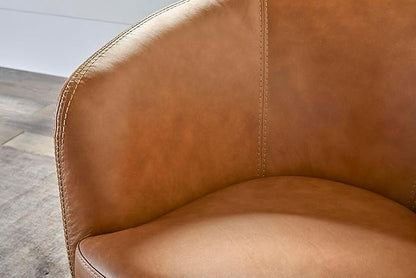Parker Living Barolo - Vintage Caramel All Italian Leather Swivel Club Chair