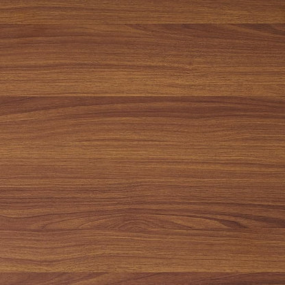 Glass Coffee Table for Living Room and Bedroom, 2-Tier Mid-Century Modern Table with Amber Tempered Glass Top and Walnut Finish Wood Shelf, Metal Legs with Gold Finish