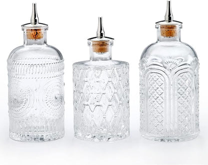 Barfly Bitters Bottle Set of 3 - M37186/M37187/M37188, Glass, 6.8 oz (200 ml), Set of 3