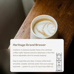 Load image into Gallery viewer, Nispira Cold Brew Drip Tower Iced Coffee Maker Glass Wooden Stand 25 Cups white