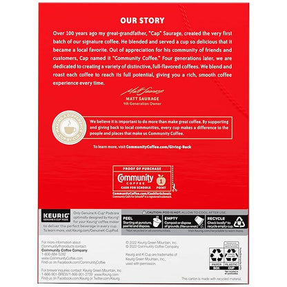 Community Coffee Signature Blend 96 Count Coffee Pods, Dark Roast, Compatible with Keurig 2.0 K-cup Brewers(Pack of 4,24 Count Total)