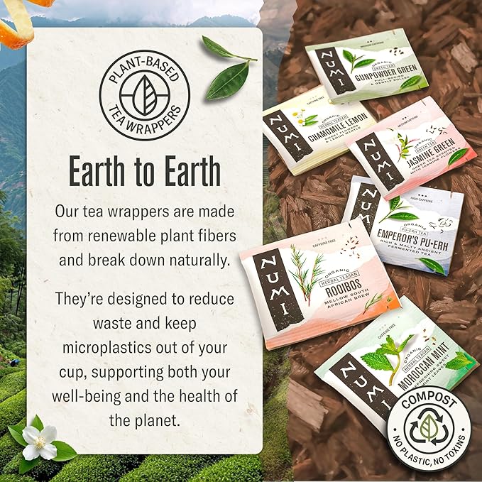 Numi Organic Tea By Mood Gift Set, 40 Tea Bag Assortment, Premium | Organic Black | Pu-erh | Green | Maté | Rooibos & Herbal Teas