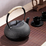 Load image into Gallery viewer, Big Cast Iron Teapot Set with Cups, Japanese Tetsubin Tea Kettle for Stovetop Safe, Cast Iron Tea Set with Tea Strainer for Loose Tea and Enameled Interior (1800ml Teapot Set with Cups)