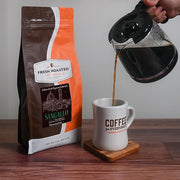Fresh Roasted Coffee, Sangallo Italian Craft Artisan Blend, 2 lb (32 oz), Medium Roast, Kosher, Whole Bean