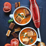 Load image into Gallery viewer, OVENTE Immersion Hand Blender, 300W Electric Handheld Portable Stick Mixer with 2 Mixing Speed and Stainless Steel Blades for Effortless Blending Smoothies, Shakes, Puree or Baby Food, Red HS560R