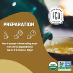 Load image into Gallery viewer, FGO Organic Chamomile Tea, 40 Count, Eco-Conscious Tea Bags, Resealable Bag (Pack of 1)