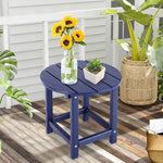 Load image into Gallery viewer, LZRS Round Adirondack Patio Side Table End Table, Outdoor Side Tables for Patio, Backyard,Pool, Indoor Companion, Easy Maintenance &amp; Weather Resistant(Navy Blue)