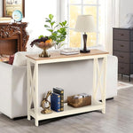 Load image into Gallery viewer, PHI VILLA White Entryway Table, Farmhouse Console Table Narrow Sofa Table Hallway, Ivory Skinny Entry Table