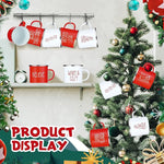 Load image into Gallery viewer, Sieral 18 Pcs Christmas Enamel Coffee Mugs 12 oz Winter Holiday Mugs with Quotes Seasonal White and Red Christmas Party Favor Cups Funny Novelty Xmas Coffee Cups for Women Men Coworkers Office