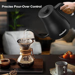 Load image into Gallery viewer, Stariver Gooseneck Electric Kettle with 5 Temperature Control Presets, Pour Over Coffee Kettle ±2℉ Temp Control, 1.2L Gooseneck Kettle, for Tea&amp; Coffee, Stainless Steel Interior, 1000W, Black