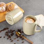 Load image into Gallery viewer, GBHOME Large Coffee Mugs Set of 6, 18oz Handmade Ceramic Coffee Mugs Set with Gradient color for Latte/Tea/Beer/Hot Cocoa, Dishwasher &amp; Microwave Safe, Khaki