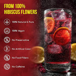 Load image into Gallery viewer, FreshDrinkUS, Premium 140 Hibiscus Flowers Tea Bags, 100% Natural, Handmade &amp; Pure from Hibiscus Flowers. No Sugar/Caffeine/Gluten, Vegan. Tart &amp; Refreshing, Hot or Ice Tea, Great For All Seasons