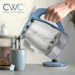 Load image into Gallery viewer, COOK WITH COLOR Electric Kettle - Rapid Boil, Sleek Design, and Safety Features - Great for Quick and Easy, Blue, 1.8 Liters