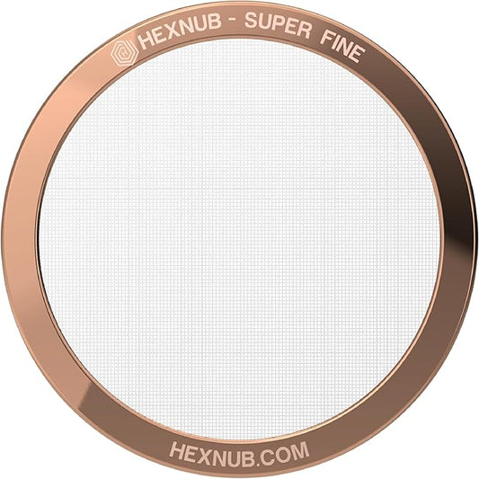 HEXNUB - Reusable Metal Filter for AeroPress Coffee Maker, Stainless Steel Filter Fits AeroPress Original & Go Coffee Press, Fuller Bodied Coffee Than Paper Filters - COPPER MESH