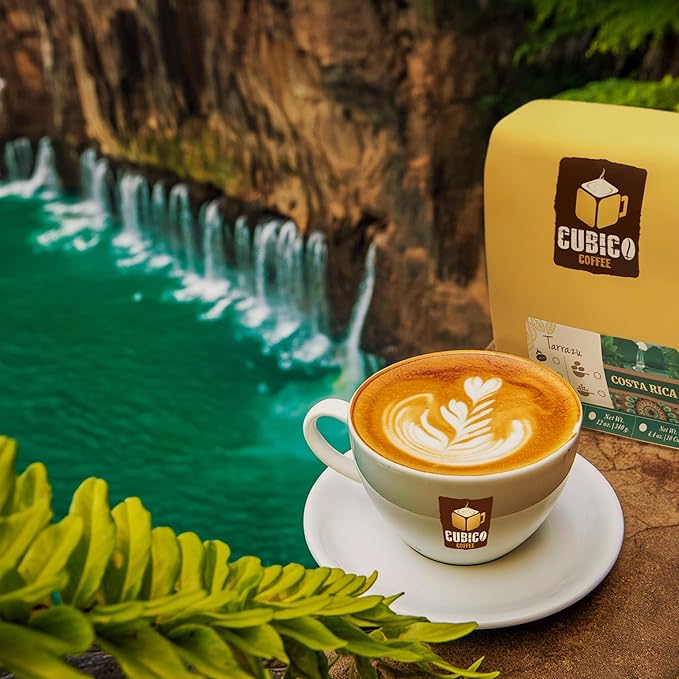 Costa Rican Coffee, Ground Coffee, Premium Costa Rica Tarrazu Single Origin Fresh Roasted Ground Coffee | Cubico Coffee | 12 Ounce Bag