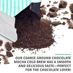 Load image into Gallery viewer, Cold Brew Organic Coarse Ground Flavored Coffee, Chocolate Mocha Flavor, Dark Roast, Colombian Supremo, Coarse Grind for Cold Brew Coffee &amp; French Press, 1 LB