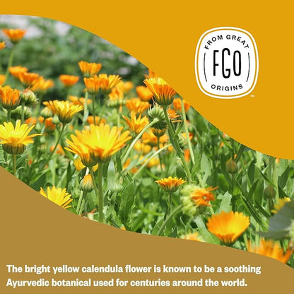 FGO Organic Calendula Flowers, Whole, Imported Calendula Officinalis From Egypt, 16oz Bulk Resealable Pouch, Packaging May Vary (Pack of 1)
