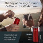 Load image into Gallery viewer, Manual Coffee Grinder by Alpaca Ventures - Stainless Steel Conical Burr Coffee Grinder Manual with Adjustable Setting Double Bearing Hand Espresso Grinder Perfect for Home, Office and Camping