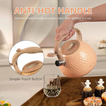 Load image into Gallery viewer, harriet Tea Kettle, Tea Pot for Stovetop, 2.5QT Whistling Kettle with 5-Layers bottom, Food Grade Stainless Steel Kettles with Hot-Resistant Handle Gas Electric Applicable, Peach