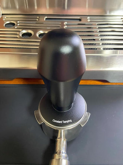 51mm Espresso Tamper 30lbs Load Calibrated Coffee Tamper Stainless Steel Base Hand Tamper for 51mm Bottomless Portafilter Tamper for Espresso Machine-Ripple Base, Black