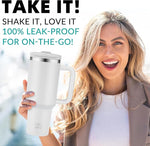 Load image into Gallery viewer, WETOWETO 40oz Tumbler with Handle and Lid | 100% Leakproof Insulated Stainless Steel Travel Mug | Keeps Cold 34Hrs/Hot 10Hrs | Dishwasher Safe, Fits Car Cup Holder (Foggy Color)