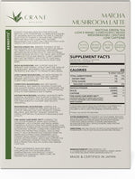 Load image into Gallery viewer, Matcha Mushroom Latte Mix with Adaptogens, 30 Sachets, Oat Milk, Plant Based for Focus and Clarity