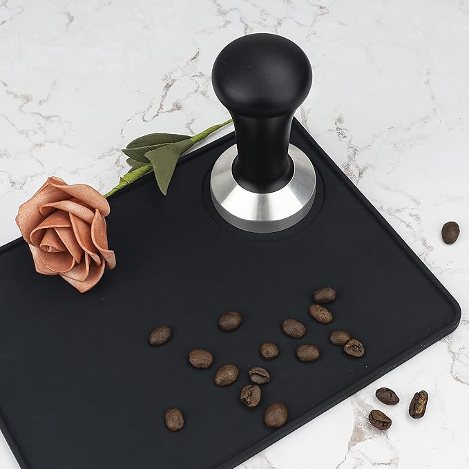 51mm Coffee Hand Tamper 304 Stainless Steel Base Professional Espresso Press for Portafilter Coffee Machine Barista Tool (51mm)