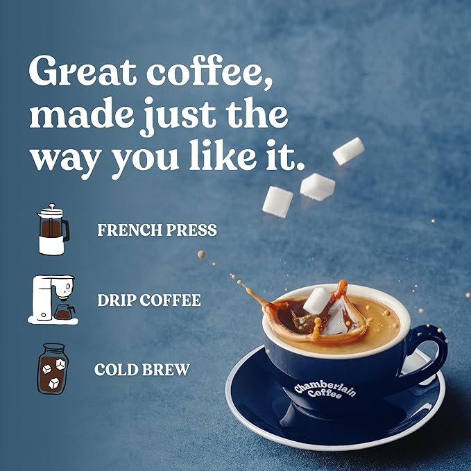 Chamberlain Coffee Variety Box Single Serve Bags - Includes 5 Blends, Original Family, Early Bird, Night Owl, Careless Cat and Social Dog Blends - 10 Single Serve Cold Brew Sachets