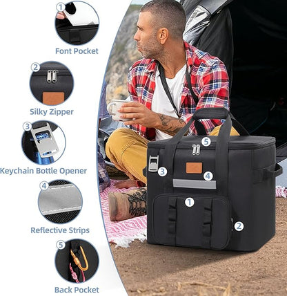 Portable Soft Cooler Bag for Ninja Crispi FN101, Insulated Cooler Camping Bag, Large Leakproof Collapsible Picnic Bag with Bottle Opener for Camping Beach