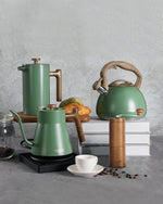 Load image into Gallery viewer, POLIVIAR Manual Coffee Grinder, Coffee Bean Grinder with Adjustable Ceramic Burr, Vintage Style Wooden Hand Coffee Grinder, Portable Burr Coffee Grinder with Brush and Spoon （JX2022-CG10）