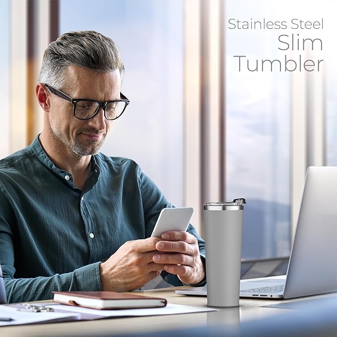 SIPX™ Triple-Insulated Tumblers - 22oz. Premium Modern Tumbler With Lid, insulated Cup Keeps Hot For 6 Hours, Stainless Steel Tumbler Made Of Sustainable Material, Coffee Travel Mug For Home & Office