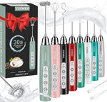 Load image into Gallery viewer, YUSWKO Milk Frother Handheld for Coffee, Rechargeable Drink Mixer with 3 Heads 3 Speeds Electric Coffee Frother Whisk, Gift for Many Occasions and Festival