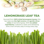 Load image into Gallery viewer, LeafLea Lemongrass Tea Bags, 40 Count, 100% Natural Lemongrass Leaves, Te Limon Grass, Te de Limoncillo Herbal Tea with Smooth Light Aroma, Sugar-Free, Caffeine-Free, Non-GMO, Vegan Friendly