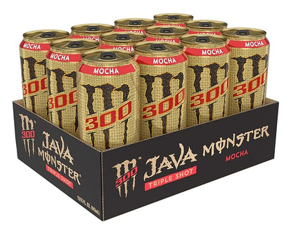 Monster Energy Java 300 Triple Shot Robust Coffee + Cream,15 Fl Oz (Pack of 12)