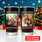 Load image into Gallery viewer, Personalized Coffee Tumbler with Pictures Text, 20oz Custom Insulated Stainless Steel Tumbler, Customized Christmas Birthday Gifts for Women Men, Custom Travel Coffee Cup with Lids