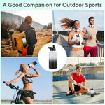 Load image into Gallery viewer, DOMICARE 32 oz Insulated Water Bottle Bulk, Vacuum Insulated Stainless Steel Sports Water Bottle with Straw Lid &amp; Spout Lid, Leakproof, Reusable - Travel, Bike, Black White Gradient (8 Pack)