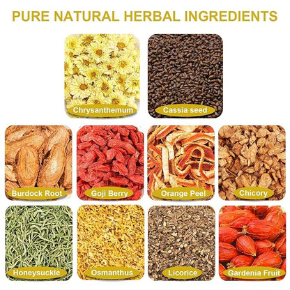 TEARELAE - Chrysanthemum Cassia Seed Tea - 4g x 40 Count - Burdock Root, Goji Berry, Honeysuckle, Osmanthus - Combination Herbal Tea Bag