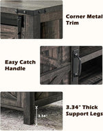 Load image into Gallery viewer, OKD 48" Farmhouse Lift Top Coffee Table with Sliding Barn Door,Rustic Center Table with Hidden Storage Compartment,Lifting Tabletop and Adjustable Shelf for Living Room,Office,Dark Rustic Oak