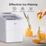 Load image into Gallery viewer, Silonn Ice Makers Countertop, 9 Bullet Ice Cubes Ready in 6 Minutes, 26lbs in 24Hrs Portable Ice Maker Machine Self-Cleaning, 2 Sizes of Bullet-Shaped Ice for Home Kitchen Office Bar Party, White